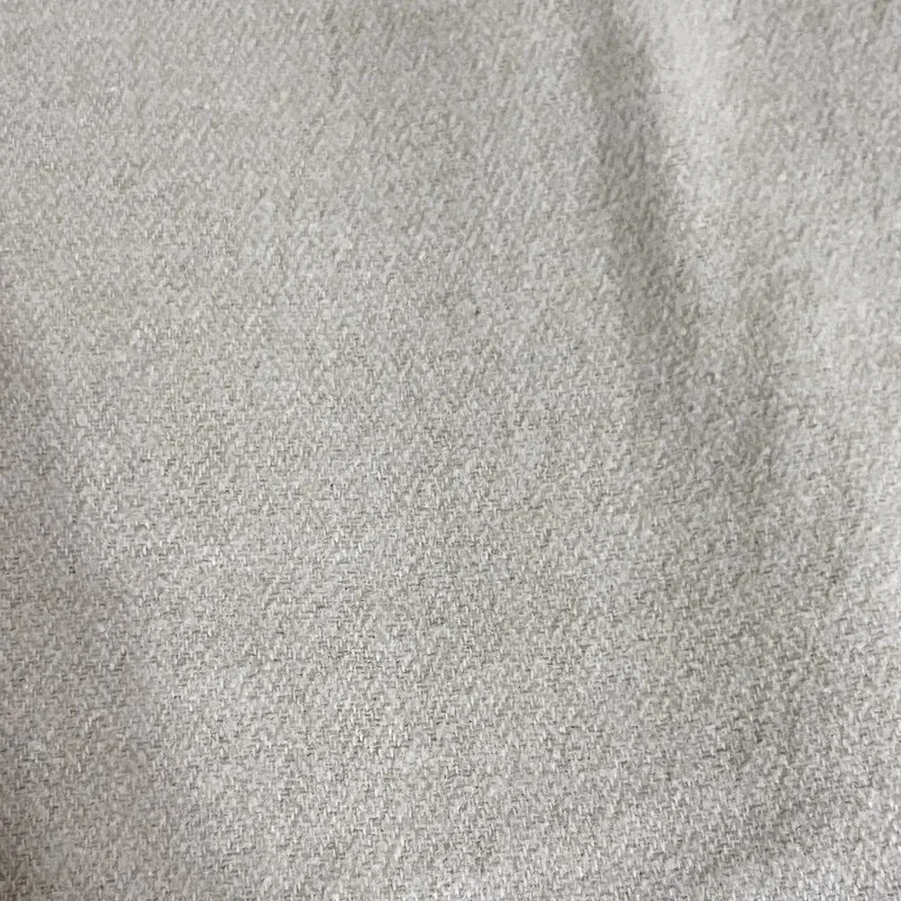 Lands Downunder Italian Herringbone Fringed Cream Throw Blanket Soft Italy